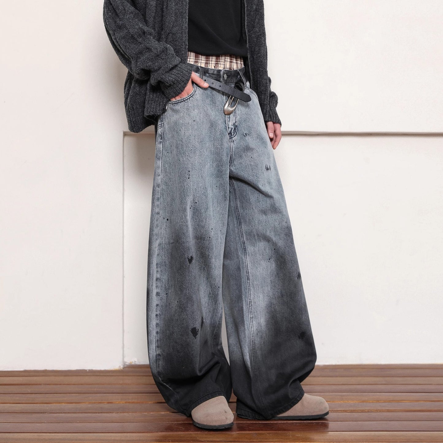 Retro Washed Gradient Men's Jeans